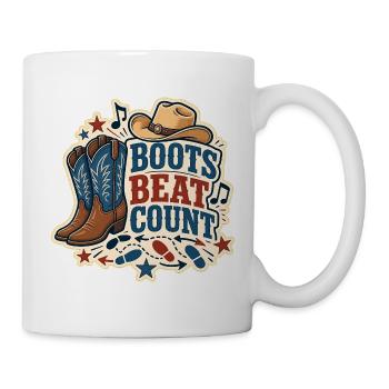 BOOTS BEAT COUNT - Tasse - Weiß - Rechts