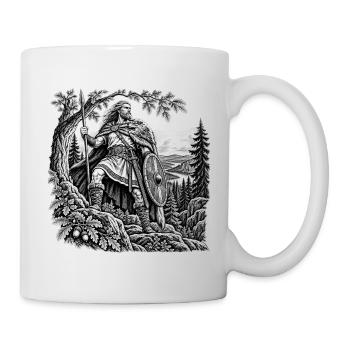 Hermann der Cherusker – Arminius im Eichenwald - Tasse - Weiß - Rechts