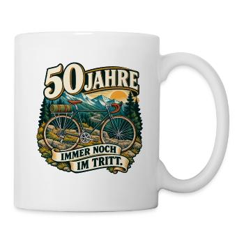 50 Jahre Immer Noch Im Tritt - Tasse - Weiß - Rechts