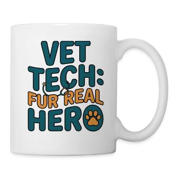 Fur Real Hero – Hunderettungsabzeichen - Tasse - Weiß - Rechts