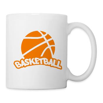 Basketball Logo Orange Druck - Tasse - Weiß - Rechts