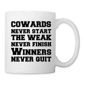 Cowards Winners - Tasse - Weiß - Rechts