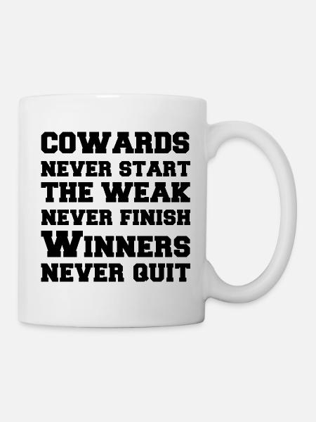 Cowards Winners - Tasse - Weiß