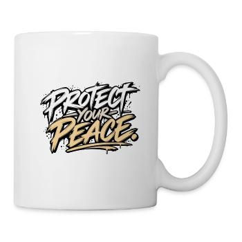Protect Your Peace – Urban Streetwear - Tasse - Weiß - Rechts