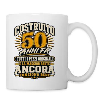 Divertente Frase 50 Compleanno Regalo Anni 50 Uomo - Tasse - Weiß - Rechts