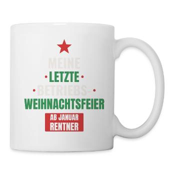 Letzte Weihnachtsfeier - Tasse - Weiß - Rechts