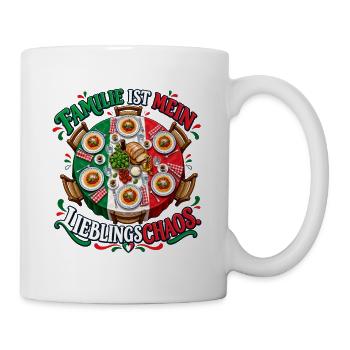 Familie ist mein Lieblingschaos - Tasse - Weiß - Rechts