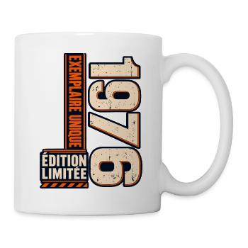 50-jähriges Jubiläum 1976 – Vintage-Herrengeschenk - Tasse - Weiß - Rechts