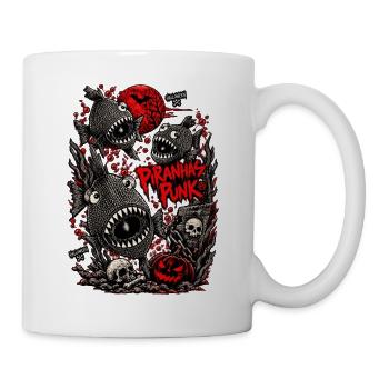 Piranhas Punk – Halloween im Blut Piranhas Horror  - Tasse - Weiß - Rechts