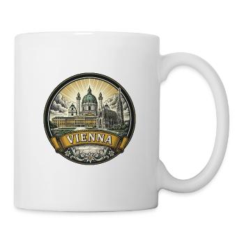 Wiener Österreich Reiseabzeichen Schönbrunn Souvenir - Tasse - Weiß - Rechts