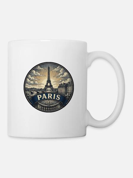 Paris, Frankreich Reiseabzeichen Eiffelturm-Souvenir - Tasse - Weiß