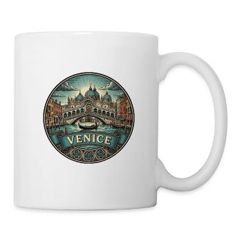 Venedig Italien Reiseabzeichen Grande Canal Gondel Geschenk - Tasse - Weiß - Rechts