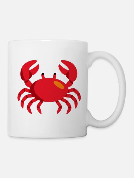 Krabbe Meerestiere Geschenkidee Illustration - Tasse - Weiß
