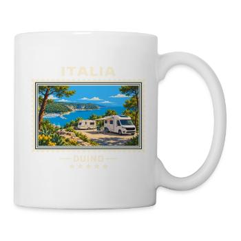 Italien Duino Camping Vintage Reisemarke - Tasse - Weiß - Rechts