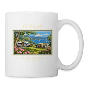 Italien Fondotoce Camping Vintage Reisemarke - Tasse - Weiß - Rechts