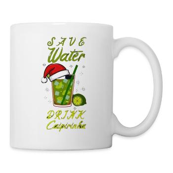 Save Water Drink Caipirinha Weihnachten Cocktail - Tasse - Weiß - Rechts