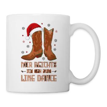Mir Reichts Ich Geh Zum Line Dance Weihnachten - Tasse - Weiß - Rechts