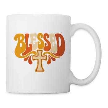Blessed Kreuz Psychedelisch - Tasse - Weiß - Rechts
