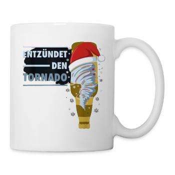 Entzündet Den Tornado Bier Exen Weihnachten Party - Tasse - Weiß - Rechts