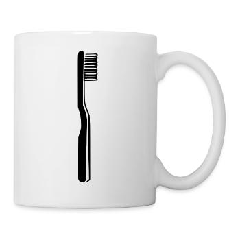 Zahnbürste Zahn Geschenk Zahnarzt Zahnärztin  - Tasse - Weiß - Rechts