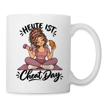 Fitness-Mädchen - Selbstironie - Tasse - Weiß - Rechts