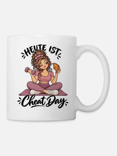 Fitness-Mädchen - Selbstironie - Tasse - Weiß
