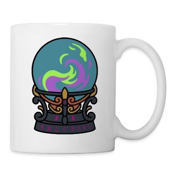 Vintage-Halloween-Kristallkugel-Magie Mystik - Tasse - Weiß - Rechts