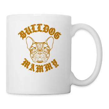 Goldene Bulldogge im gotischen Stil - Tasse - Weiß - Rechts