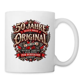 50 Jahre Jahrgang 1976 – Gereift zur Perfektion - Tasse - Weiß - Rechts
