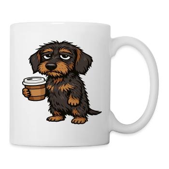 Rauhaardackel Dackel Dackelbesitzer Teckel Tekkel - Tasse - Weiß - Rechts