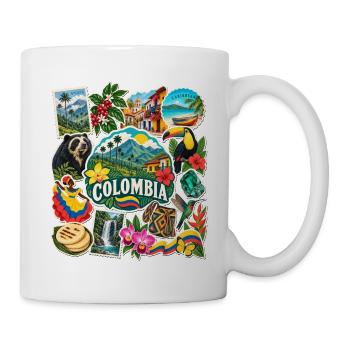 Kolumbien Reisesticker - Tasse - Weiß - Rechts