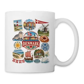 Dänemark Reisesticker - Tasse - Weiß - Rechts