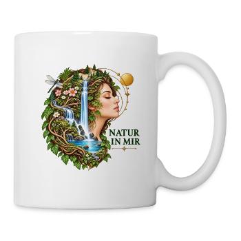 Natur in mir: Flusswald Portrait - Tasse - Weiß - Rechts