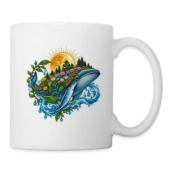 Sonnenwal mit Blütenmeer - Tasse - Weiß - Rechts