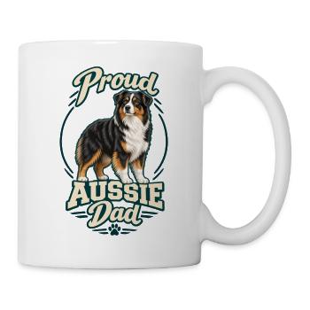 Stolzer australischer Vater – Vater eines australischen Schäferhundes - Tasse - Weiß - Rechts
