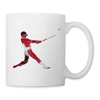 Baseball Geschenk Schlagmann USA Baseballspieler - Tasse - Weiß - Rechts