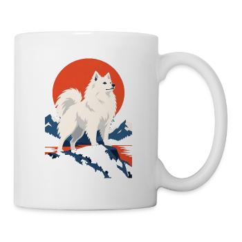 Amerikanischer Eskimohund - Tasse - Weiß - Rechts