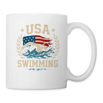 USA Swimming - Tasse - Weiß - Rechts