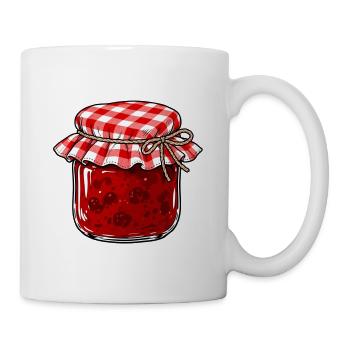 Omas Marmelade – Retro Marmeladenglas - Tasse - Weiß - Rechts
