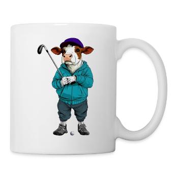 Kühe Golf - Tasse - Weiß - Rechts