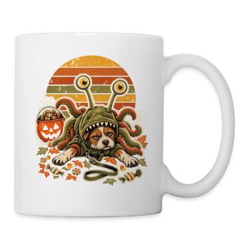 Halloween Hund zu gruselig zum Laufen - Tasse - Weiß - Rechts