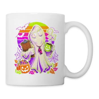 Halloween Geist Pausenaufsicht Lehrkraft - Tasse - Weiß - Rechts