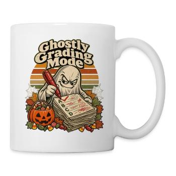 Halloween Lehrer Geist im Grading Mode - Tasse - Weiß - Rechts