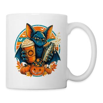 Halloween Vampirfledermaus Bar-Schichtchaos - Tasse - Weiß - Rechts
