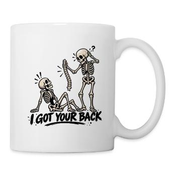 Skelettduelle und Lachen - Tasse - Weiß - Rechts