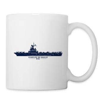 Charles de Gaulle R91 – Minimalistische Silhouette - Tasse - Weiß - Rechts