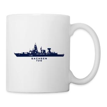 Sachsen F219 – Minimalistische Silhouette – person - Tasse - Weiß - Rechts
