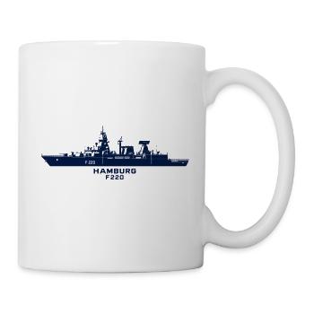 Hamburg F220 – Minimalistische Silhouette - Tasse - Weiß - Rechts