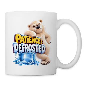 Patience: Defrosted | cooler Eisbär | Cartoon - Tasse - Weiß - Rechts