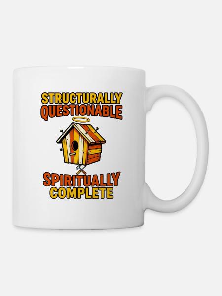 Strukturell fragwürdig, spirituell vollständig - Tasse - Weiß